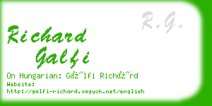 richard galfi business card